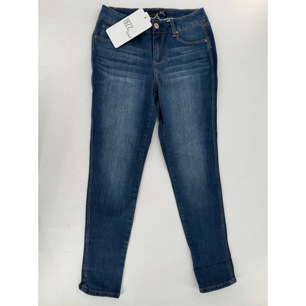1822 Denim Berlin Jeans Womens 4P 27P Low Rise Vintage Skinny Indigo Stretch NWT